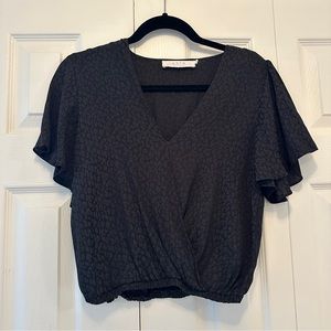 ASTR the label chris cross short sleeve top